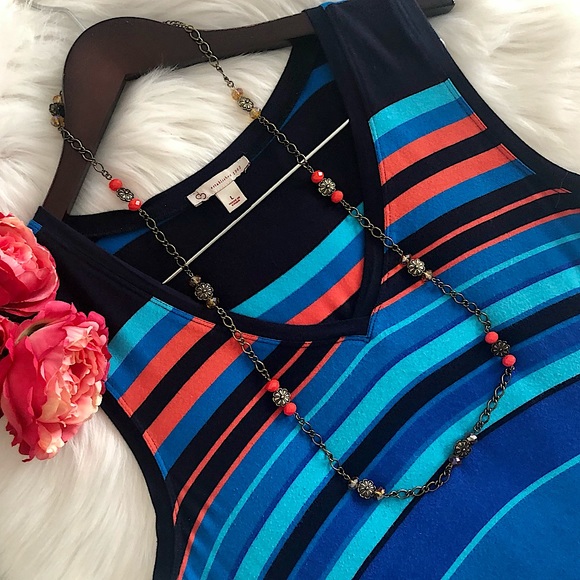 DRESS BARN Sleeveless Striped Maxi Dress - Picture 8 of 16